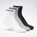 【リーボック公式】アクティブ コア アンクル ソックス 3足組 / Active Core Ankle Socks 3 Pairs（ミディアムグレーヘザー）