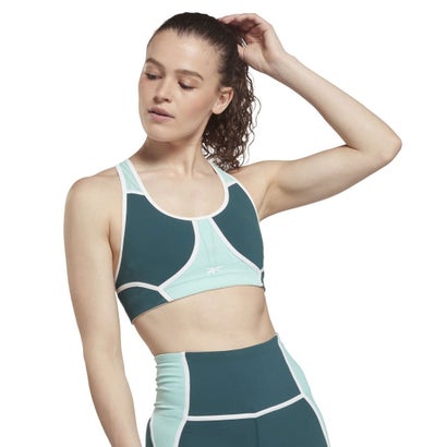 【リーボック公式】ラックス レーサー カラーブロック パデッドブラ / Lux Racer Colorblocked Padded Bra（green）