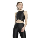 【リーボック公式】シャイニー ヨガ スクリブル クロップ タンクトップ / Shiny Yoga Scribble Crop Tank Top (black)