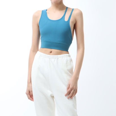 ニット トレーニング クロップ タンクトップ / Knit Training Crop Tanktop（スティーリーブルー）