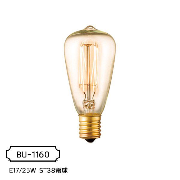 カーボン電球 (E17型) E17/25W ST38電球