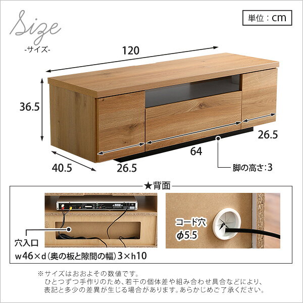 【日本製 完成品】大型 テレビ台 リビングボード テレビボード 幅120cm ローボード 国産 日本製 TV台 TVボード テレビラック 木製 おしゃれ 高級 北欧 モダン キャビネット [2]