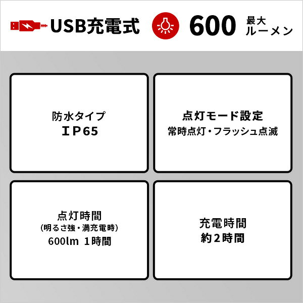 小型 LEDライト 非常用ライト 防災 防犯 通勤 通学 自転車 散歩 ランニング ハイキング 持ち歩き コンパクト 明るい 小 reech-10024674 Reech Online サンプル画像3