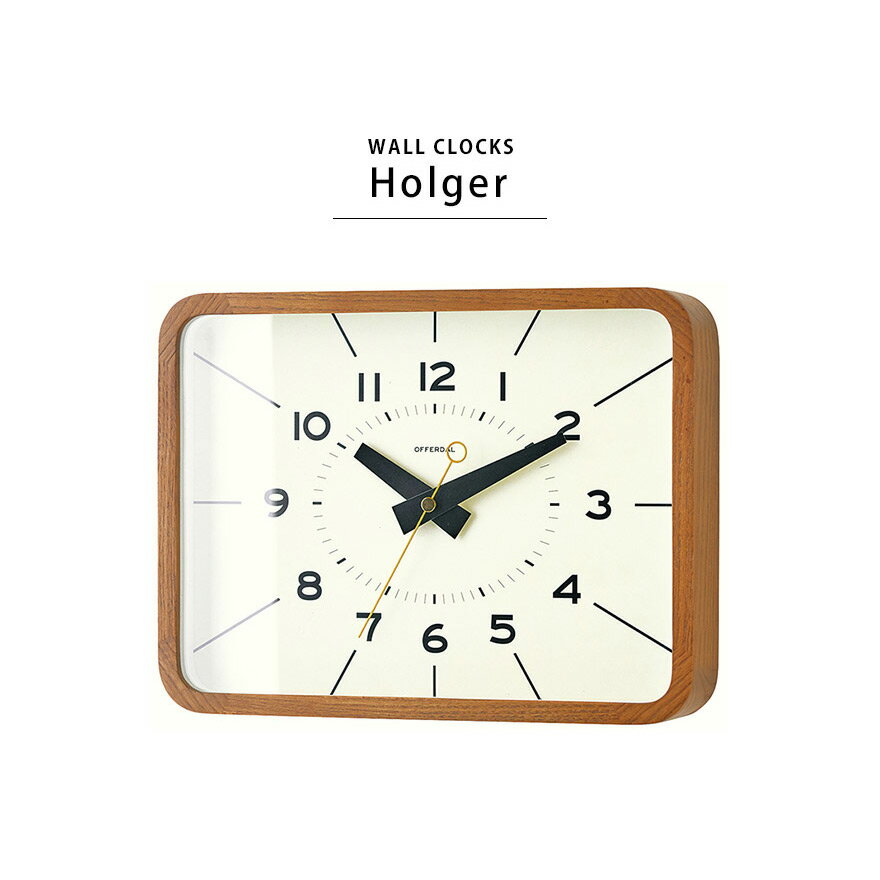 掛時計 壁掛け 掛け時計 ウォールクロック スクエア 四角 アナログ シンプル 天然木 ミッドセンチュリー 北欧 ナチュラル カフェ おしゃれ モダン 静か スイープムーブメント ギフト プレゼント