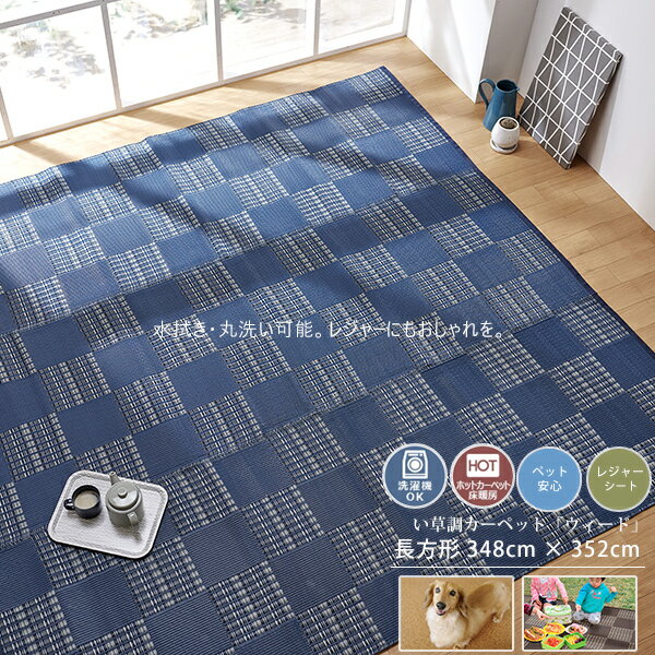 個で送料込 い草調 カーペット ラグ 敷物 アトピー 汚れに強い 洗える 水洗い Ppカーペット 8畳 348 352cm 長方形 おしゃれ レジャーシート 丸洗い 屋外 アウトドア ペット用 Offクーポンget カーペット マット 畳インテリア 寝具 収納 Insolite Guadeloupe