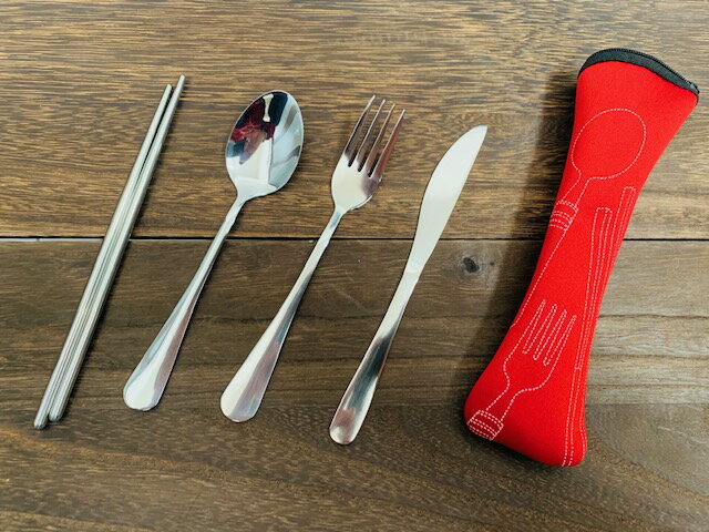 キャンプ 食器セット カトラリーセット ナイフ フォーク 箸 スプーン ステンレス アウトドア 災害 専用ケース付き ステンレス 防災グッズ 非常用 送料無料洗えます