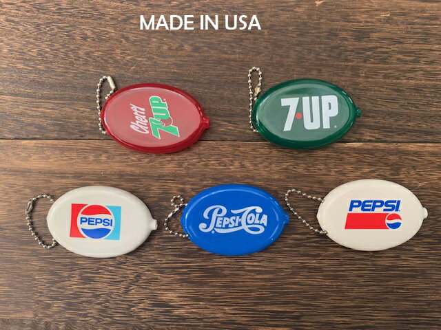 pepsi 7up ペプシ　セブンアップ　ラバー コインケース 　バイクキーホルダー　キャンプ　バッグ　ゴルフ　アクセサリー　車　アメ車　ハーレー　バイク