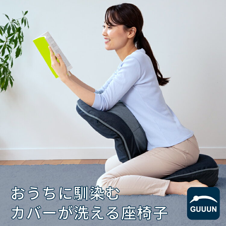 背筋がGUUUN 美姿勢座椅子 インディゴスタイル ワンカラー/ツートンカラー（バイカラー） ネイビー 紺 背筋がグーン テレワーク プロイデア