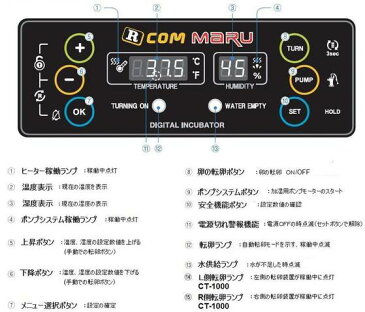 ☆ポイント10倍☆鳥類専用孵卵器（ふ卵器） R-COM MARU CT-380　≪5,400円以上送料無料 !≫