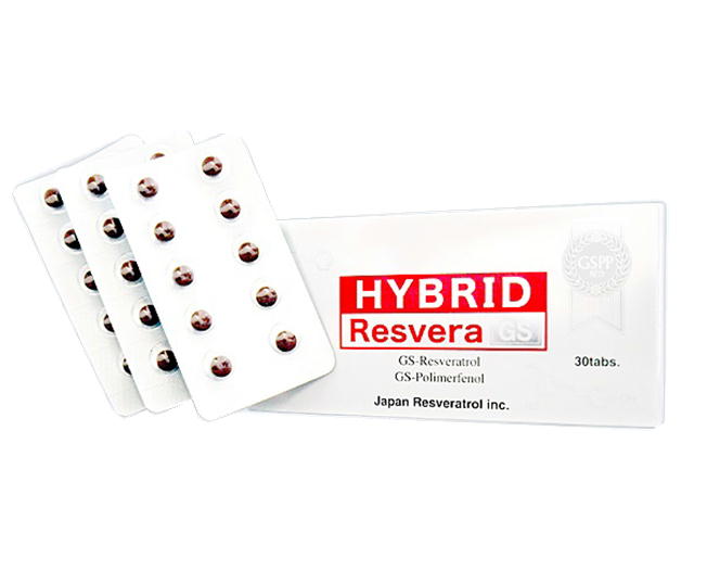 ハイブリッドレスベラGS HYBRID Resvera 30粒(約1ヶ月分) タブレット レスベラトロール サプリメント 健康食品