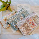 【VERYME.】 刺繍リボン リバティ生地 ポーチ パッチワーク マルチポーチ 化粧ポーチ ティッシュケース ハンカチ入れ シンクオブミー みもざオレンジ ム...