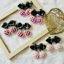 【CHIBIMARU】 ゆらゆらパールヘアゴム2点セット さくらんぼ 子供 キッズ 小学生 絡まない 髪飾り ヘアアクセサリー チェック プレゼント 誕生日 リ...