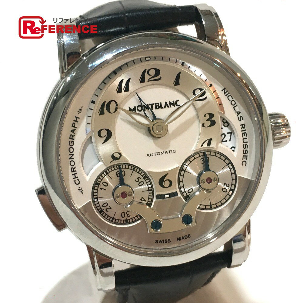 MONTBLANC モンブラン 106595 メンズ腕時計 二コラ・リューセック モノプッシャー クロノグラフ 腕時計 SS/クロコ革ベルト ブラックベルト メンズ【中古】