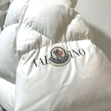 VALENTINO ヴァレンティノ QV0CN00ACUX VLTN ダウン アウター モンクレール 限定コラボ 2018-19AW ダウンジャケット ホワイト メンズ 未使用【中古】