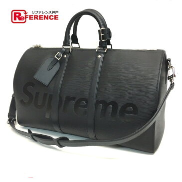 LOUIS VUITTON ルイ・ヴィトン M53433 17aw Supreme Louis Vuitton KEEP.45 BA.SP EPI DWT NOIR エピ キーポル・バンドリエール45 ルイヴィトン×シュプリーム ボストンバッグ エピレザー ノワール ブラック ユニセックス【新品】