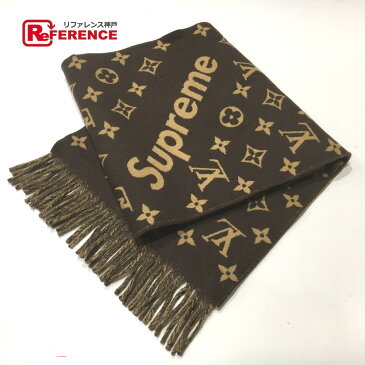 LOUIS VUITTON ルイ・ヴィトン MP1891 モノグラム メンズ レディース ルイヴィトン×シュプリーム 17aw Supreme Louis Vuitton Monogram Scarf マフラー ブラウン ユニセックス【新品】
