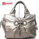 Salvatore Ferragamo サルヴァトーレフェラガモ ガンチーニ カバン ショルダーバッグ ハンドバッグ トートバッグ レザー レディース ブロンズ...
