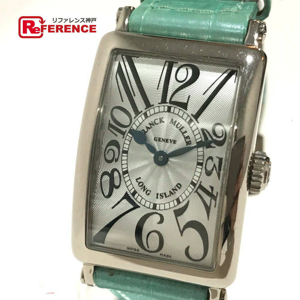 FRANCK MULLER フランクミュラー 902QZ レディース腕時計 ロングアイランド 金無垢 腕時計 K18WG/革ベルト ホワイトゴールド レディース【中古】