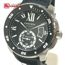 CARTIER カルティエ W7100056 メンズ腕時計 カリブル ドゥ カルティエ ダイバー 腕時計 SS/ラバー シルバー メンズ【中古】