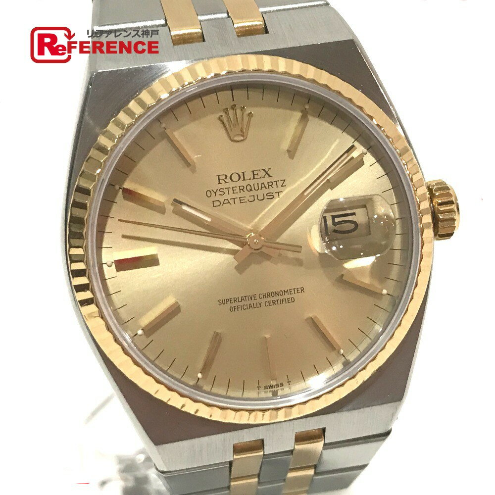 ROLEX ロレックス 17013 メンズ腕時計 オイスタークォーツ デイトジャスト コンビ 腕時計 K18YG/SS シルバー メンズ【中古】
