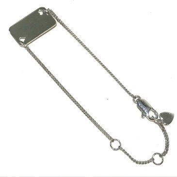Christian Dior クリスチャンディオール アクセサリー ロゴプレート ハート ブレスレット メッキ シルバー レディース【中古】