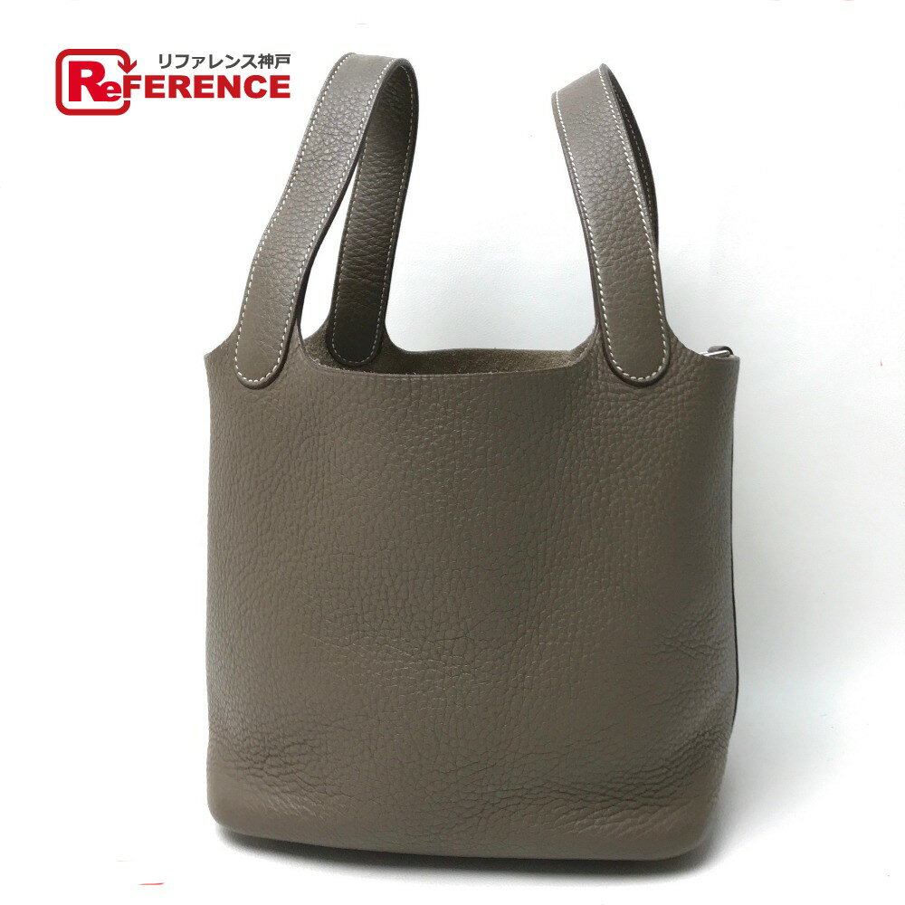 HERMES エルメス ピコタンPM ハンドバッグ トリヨンクレマンス エトープ×シルバー金具 レディース【中古】のサムネイル