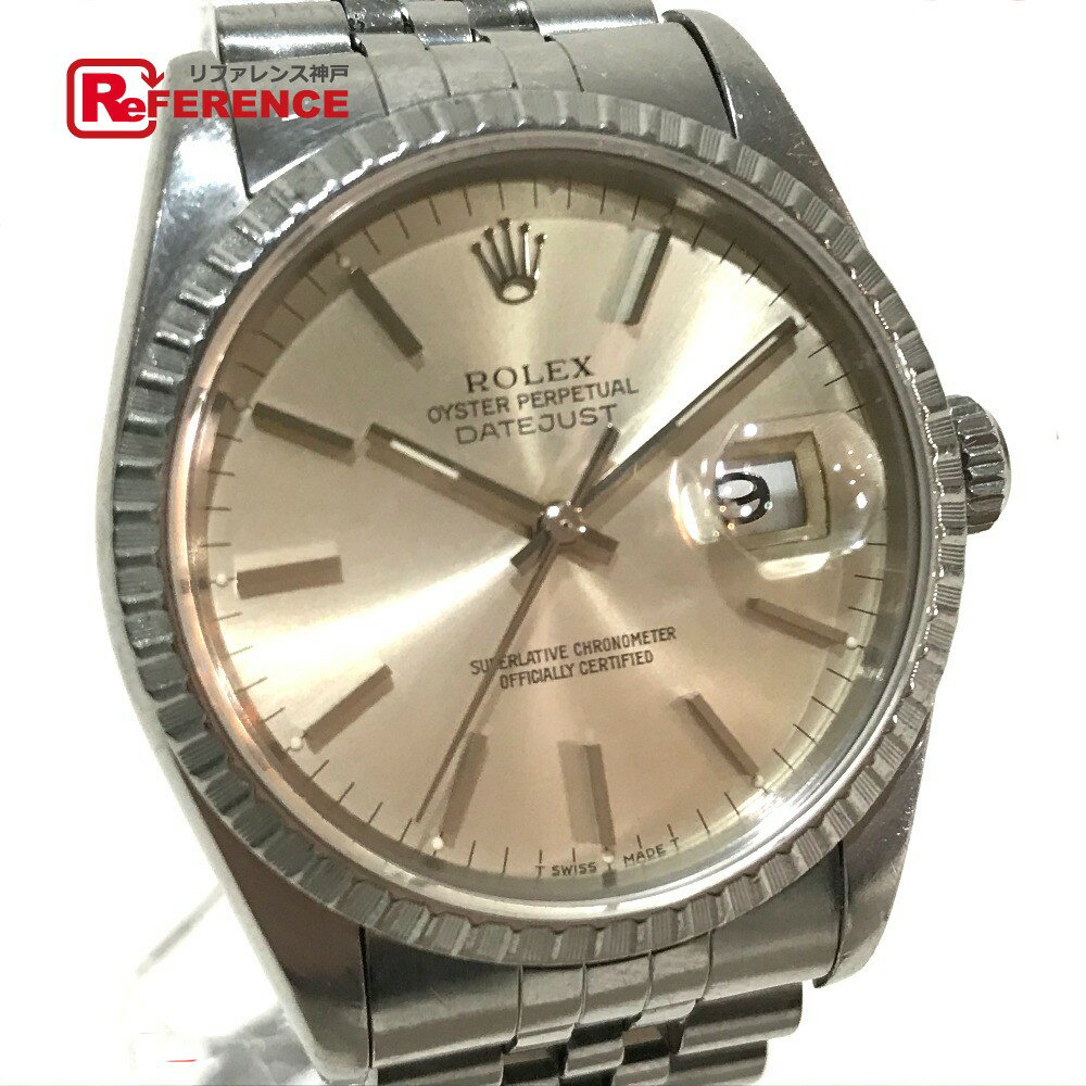 ROLEX ロレックス 16220 メンズ腕時計 デイトジャスト オイスターパーペチュアル デイト 腕時計 SS シルバー メンズ【中古】