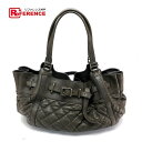 BURBERRY バーバリー メンズ レディース キルテッドレザー カバン ショルダーバッグ トートバッグ ラムレザー ユニセックス タバコ(ダークブラウン) ブラウン 【中古】(4)