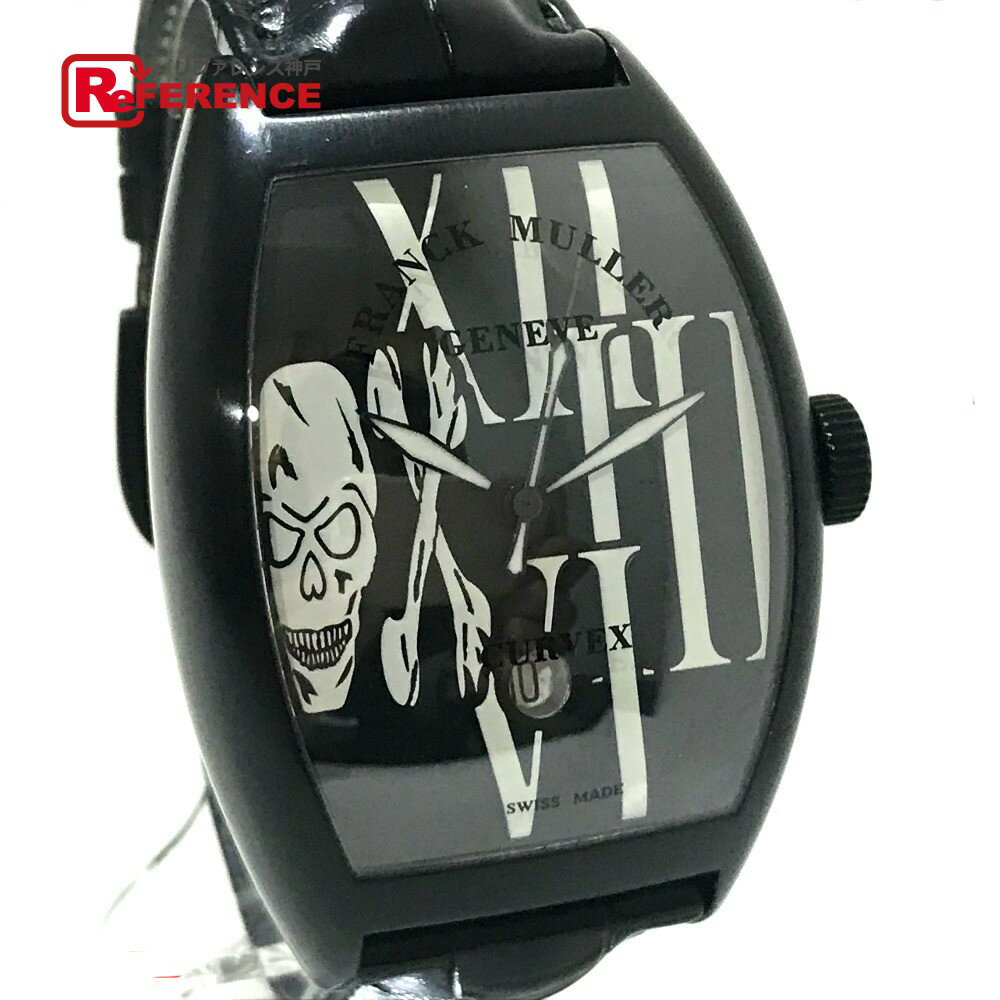 FRANCK MULLER フランクミュラー 8880 SC DT GOTH NR メンズ腕時計 トノーカーベックス ゴシック・アロンジェ ノアール 腕時計 SS/PVD/革ベルト ブラック メンズ【中古】