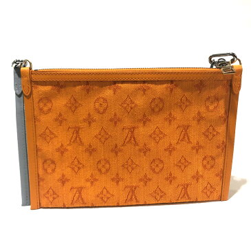 LOUIS VUITTON ルイ・ヴィトン M44640 フラット・メッセンジャー ヴァージルアブロー デザインコレクション モノグラム ショルダーバッグ モノグラムキャンバス/デニム ブロン ホワイト メンズ 新作【新品】