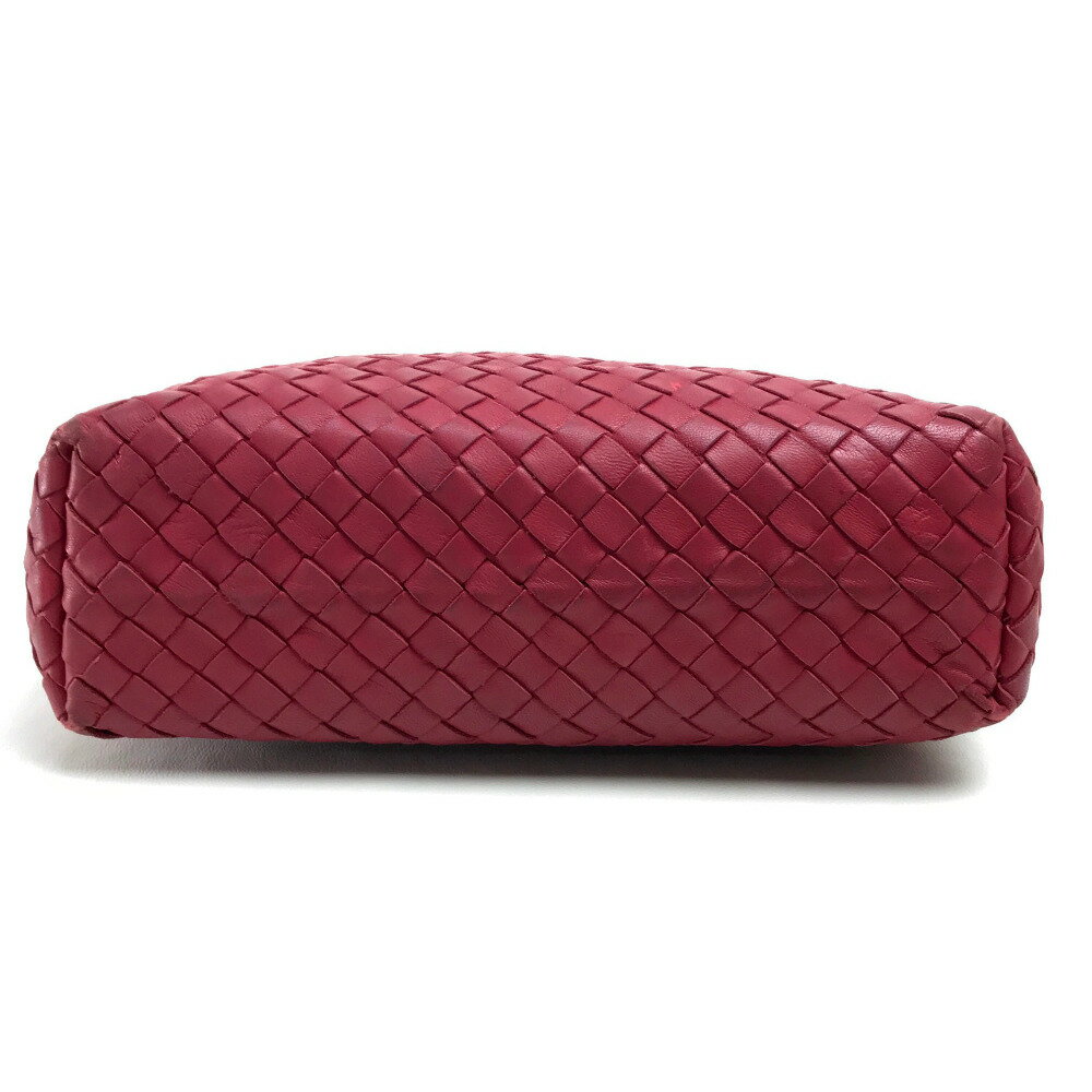 BOTTEGA VENETA ボッテガヴェネタ 162937 肩掛け ミニ トートバッグ メンズ レディース イントレチャート ショルダーバッグ レザー レッド系 レディース【中古】