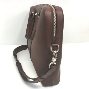 LOUIS VUITTON ルイヴィトン M50448 2WAY ブリーフケース ハンドバッグ PDV・バンドリエール ポルトドキュマン パティーナ仕上げ ビジネスバッグ カーフレザー アカジュー ブラウン メンズ【中古】