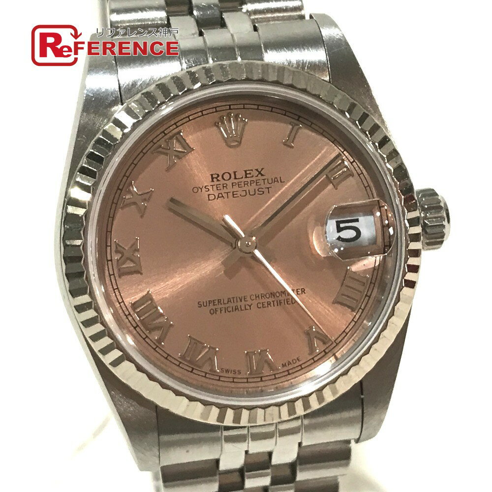 ROLEX ロレックス 78274 ボーイズ腕時計 デイトジャスト オイスターパーペチュアル デイト ローマインデックス 腕時計 K18WG / SS ホワイトゴールド ボーイズ【中古】