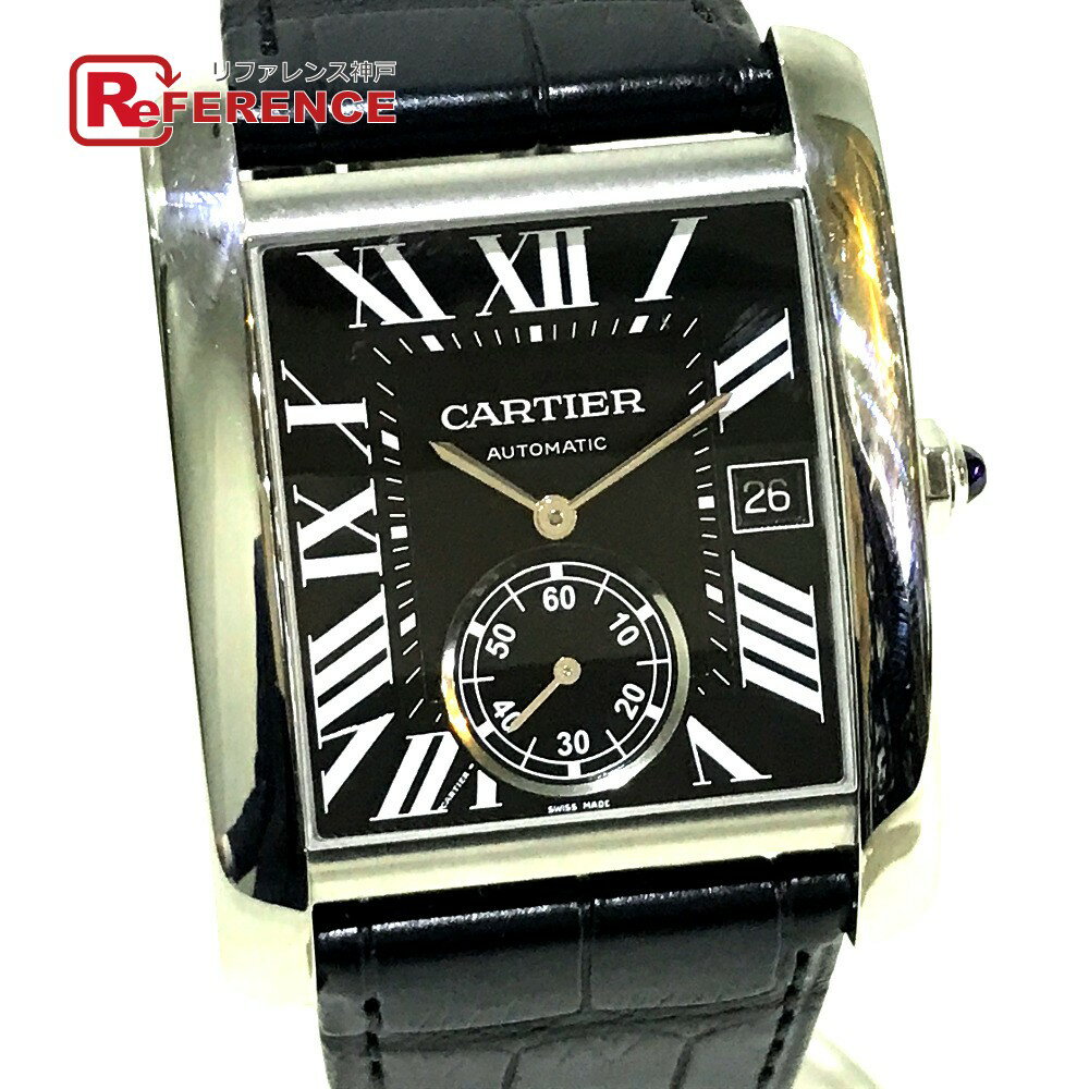 CARTIER カルティエ W5330004 メンズ腕時計 タンクMC デイト スモールセコンド 腕時計 SS / 革ベルト シルバー メンズ【中古】