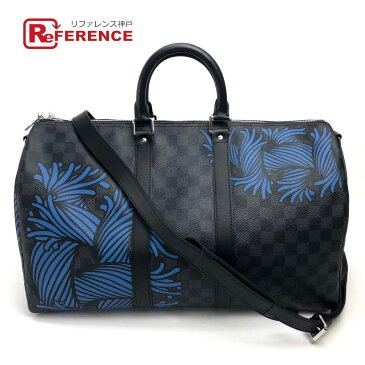 LOUIS VUITTON ルイヴィトン N41700 ダミエグラフィット クリストファーネメス キーポルバンドリエール45 旅行バッグ ボストンバッグ ダミエグラフィットキャンバス メンズ ブラック 【中古】