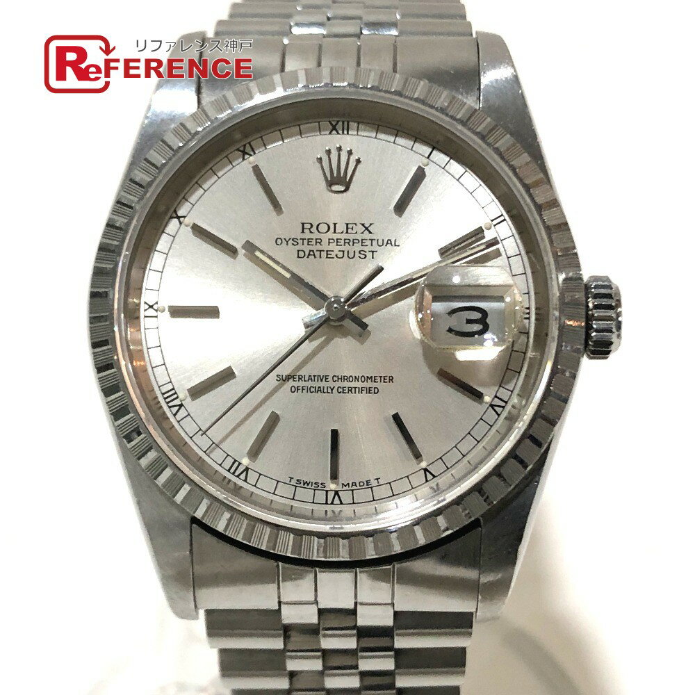 ROLEX ロレックス 16220 オイスターパーペチュアル デイト メンズ腕時計 Cal.3135 デイトジャスト 腕時計 SS シルバー メンズ【中古】