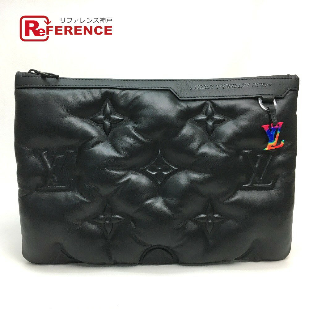 LOUIS VUITTON ルイヴィトン M68775 ルイヴィトン2054 ポシェット A4 モノグラム クラッチバッグ ラムレザー ノワール ブラック×レインボー メンズ 未使用【中古】のサムネイル