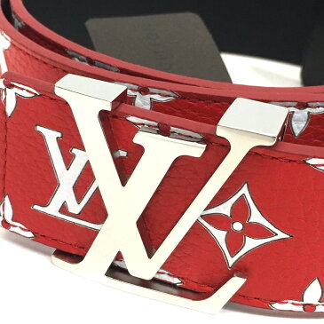 LOUIS VUITTON ルイヴィトン MP015 LV Initiales 40 MM Belt モノグラム サンチュール LV イニシャル ルイヴィトン×シュプリーム ベルト レザー レッド メンズ【新品】