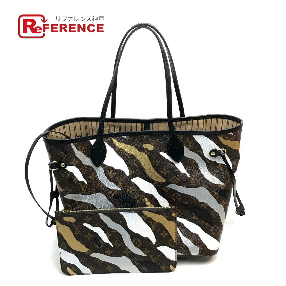 LOUIS VUITTON ルイヴィトン M45201 ネヴァーフルMM ポーチ付 リーグオブレジェンド モノグラム カモフラージュプリント トートバッグ モノグラムキャンバス ブラウン レディース【新品】のサムネイル