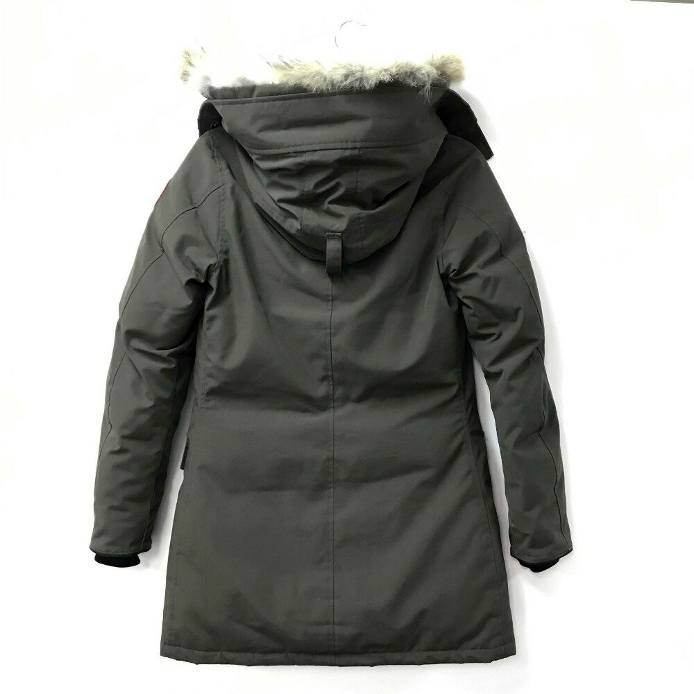 CANADA GOOSE カナダグース 2603JL ブロンテ BRONTE PARKA ファー フード付 長袖 ダウンジャケット ポリエステル カーキ系 レディース【中古】