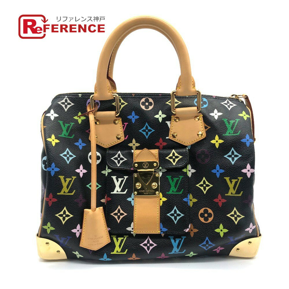 LOUIS VUITTON ルイヴィトン M92642 モノグラムマルチ スピーディ30 ハンドバッグ モノグラムマルチカラー ノワール マルチカラーSP レディース【中古】