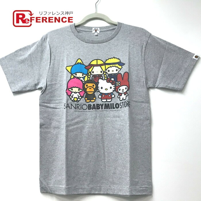 A BATHING APE アベイシングエイプ BAPE(ベイプ) マイロ×サンリオキャラクターズ コラボ 半袖Tシャツ コットン ユニセックス グレー 未使用 【中古】