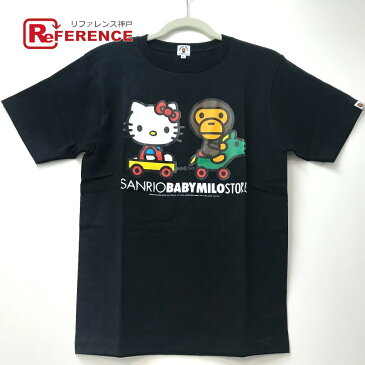 A BATHING APE アベイシングエイプ BAPE STORE 限定 BAPE(ベイプ) マイロ×キティ HORSE(馬) サンリオコラボ 半袖Tシャツ コットン ユニセックス ブラック 未使用 【中古】