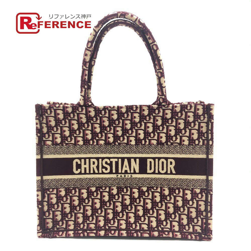 Dior ディオール M1296ZRIW トロッター オブリーク スモール ブックトート トートバッグ キャンバス レディース ボルドー ボルドー 新品同様 【中古】のサムネイル