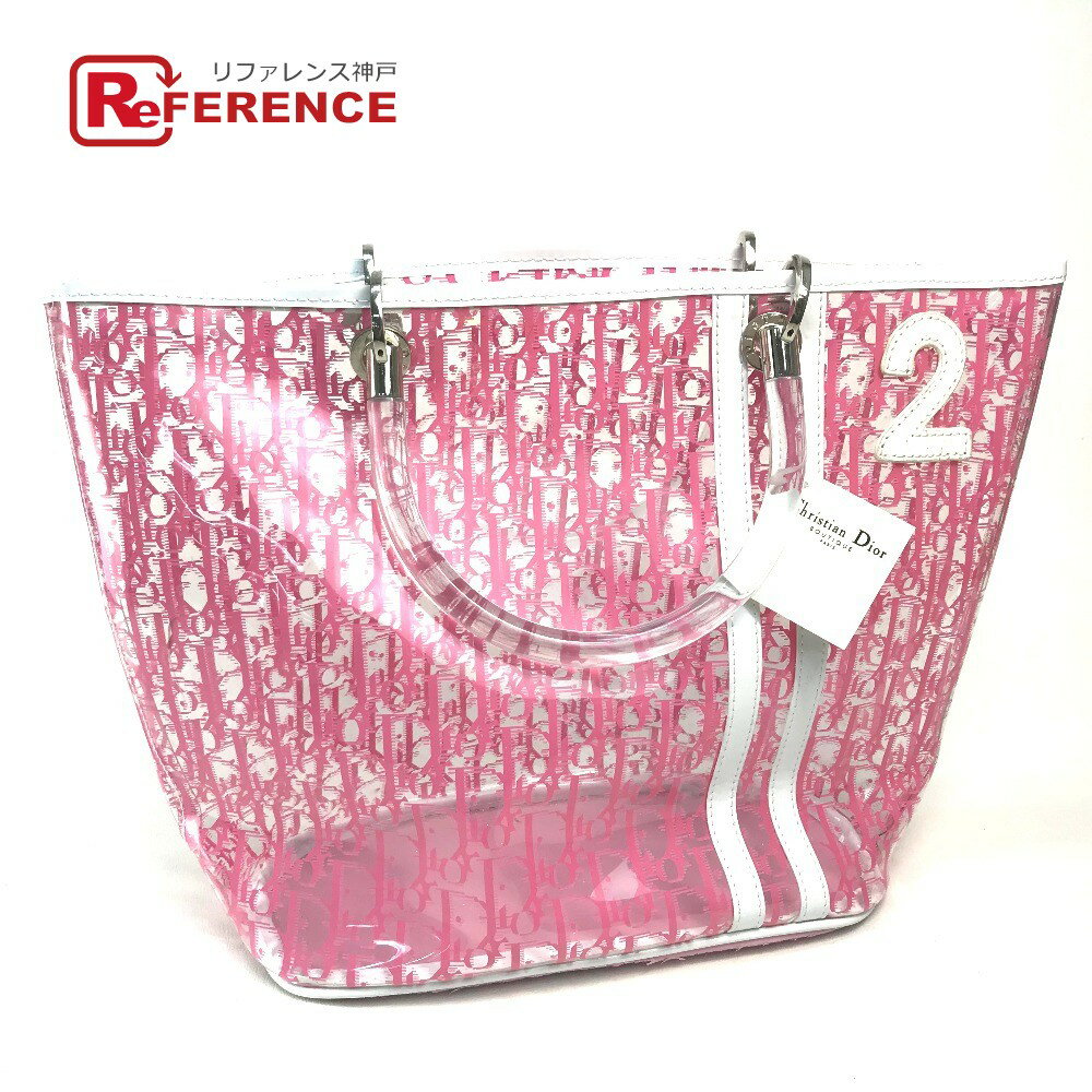Christian Dior クリスチャンディオール トロッター ビニールバッグ ハンドバッグ ビニール×レザー レディース クリア 【中古】のサムネイル