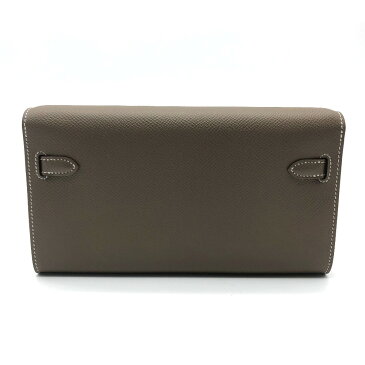 HERMES エルメス トゥーゴー ケリーウォレット ショルダーウォレット ショルダーバッグ エプソン レディース エトゥープ×ゴールド金具 【新品】
