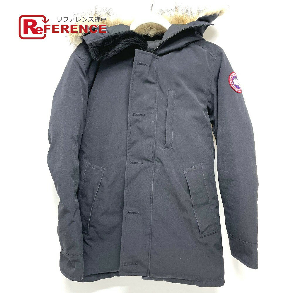 CANADA GOOSE カナダグース 3438JM アウター ファーフード付き ダウン ジャケット JASPER ジャスパー ダウンジャケット ダウン /コットン×ポリエステル ユニセックス ネイビー 【中古】