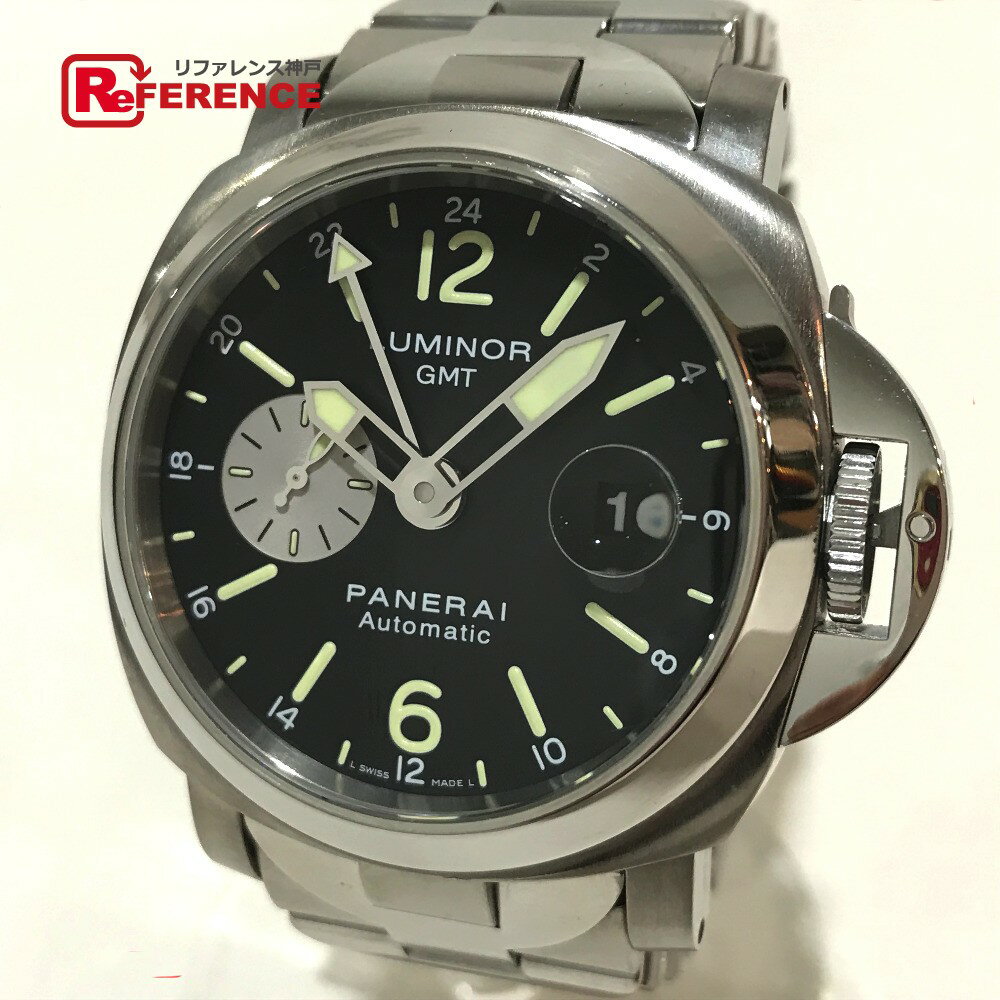 OFFICINE PANERAI オフィチーネパネライ PAM00161 スモールセコンド デイト ルミノールGMT メンズ腕時計 腕時計 SS / チタニウム メンズ シルバー 【中古】