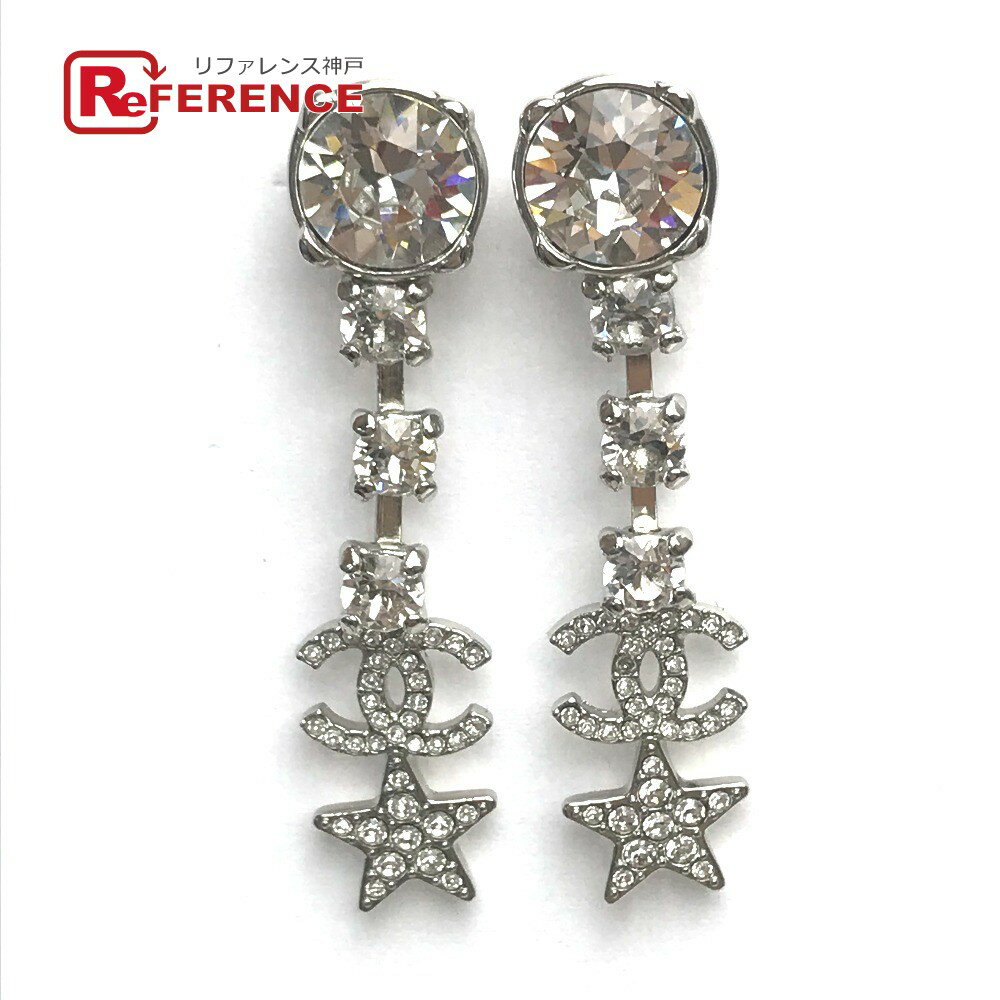 CHANEL シャネル アクセサリー ジュエリー CC ココマーク スター ラインストーン ピアス メタル レディース シルバー 【中古】
