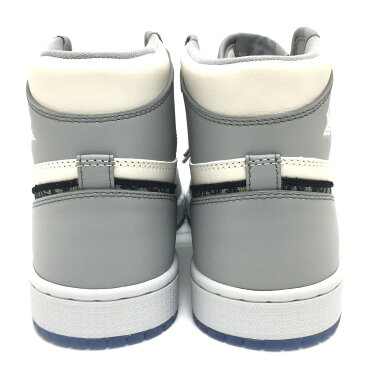 Dior ディオール DIOR × Nike Air Jordan HIGH OG ハイオージー ハイカットスニーカー スニーカー ラバー /レザー メンズ グレー×ホワイト 未使用 【中古】全世界8500足限定